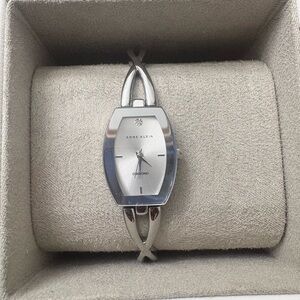 Anne Klein Genuine Diamond Silver Women’s Bangle Watch